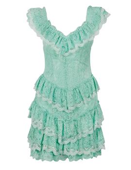 VESTIDO HIGHLY PREPPY PUNTILLAS MENTA