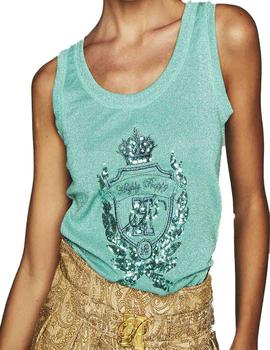 CAMISETA HIGHLY PREPPY LUREX VERDE