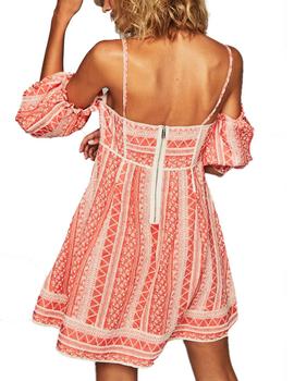 VESTIDO HIGHLY PREPPY SIN HOMBROS CORAL