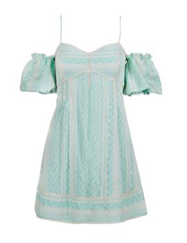 VESTIDO HIGHLY PREPPY SIN HOMBROS MENTA