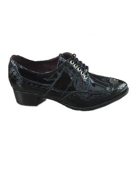 Zapato Vitelo en piel charol negro