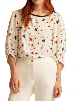 BLUSA STARS LANA ESTRELLAS  CRUDO