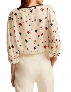 BLUSA STARS LANA ESTRELLAS  CRUDO