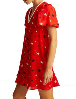 VESTIDO STARS LANA ESTRELLAS ROJO