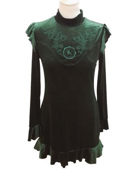 VESTIDO VELVET POODLE VERDE M.7630