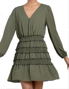 VESTIDO VOLANTES KHAKI