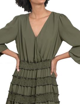 VESTIDO VOLANTES KHAKI