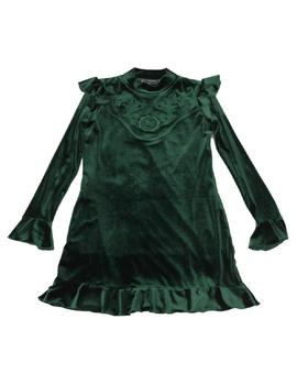 VESTIDO VELVET POODLE VERDE M.7630