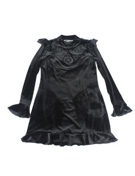 VESTIDO VELVET POODLE NEGRO M.7630