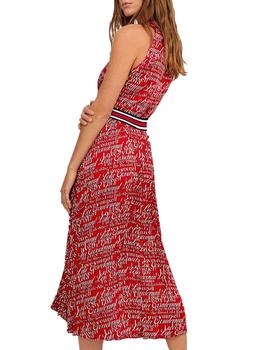 VESTIDO LOLA CASADEMUNT LARGO LETRAS ROJO