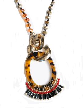 COLLAR LOLA CASADEMUNT LARGO LEOPARDO