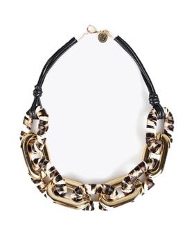 COLLAR LOLA CASADEMUNT ESLABONES ANIMAL PRINT