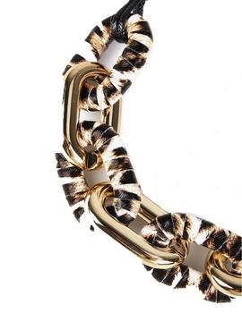 COLLAR LOLA CASADEMUNT ESLABONES ANIMAL PRINT