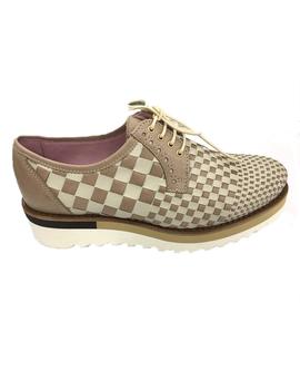 ZAPATO VITELO TRENZADO ARENA-BEIGE