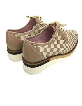 ZAPATO VITELO TRENZADO ARENA-BEIGE