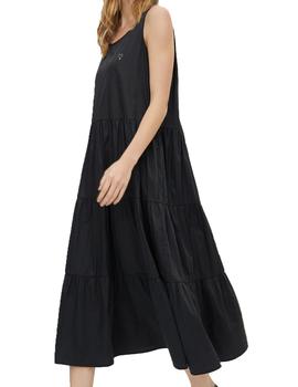VESTIDO LOLA CASADEMUNT TIRANTES LARGO NEGRO
