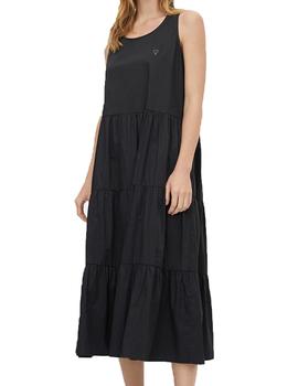 VESTIDO LOLA CASADEMUNT TIRANTES LARGO NEGRO