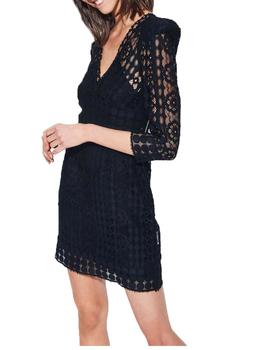 VESTIDO HIGHLY PREPPY ENCAJE LINEAL ROSETONES
