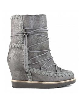 BOTA MOU ESKIMO FRENCH TOE WEDGE SHORT-GRIS METAL