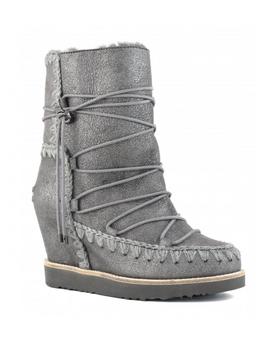 BOTA MOU ESKIMO FRENCH TOE WEDGE SHORT-GRIS METAL