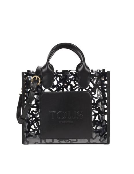 BOLSO SHOPPING M.AMAYA VINYL TRANS-NEGRO