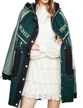 TRENCH HIGHLY PREPPY BORDADO  COMBI-VERDE