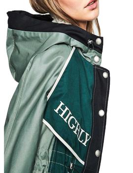 TRENCH HIGHLY PREPPY BORDADO  COMBI-VERDE