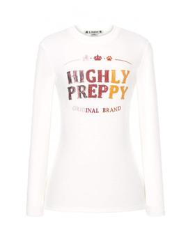 Camiseta Highly Preppy letras lentejuelas