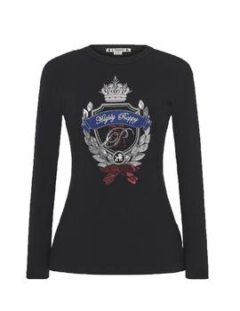 CAMISETA HIGHLY PREPPY ESCUDO PRINCESS NEGRA