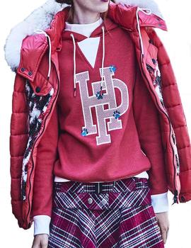 SUDADERA HIGHLY PREPPY HP ENLAZADAS ROJO