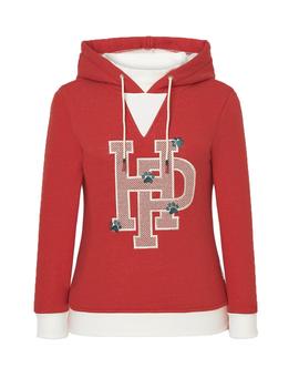 SUDADERA HIGHLY PREPPY HP ENLAZADAS ROJO