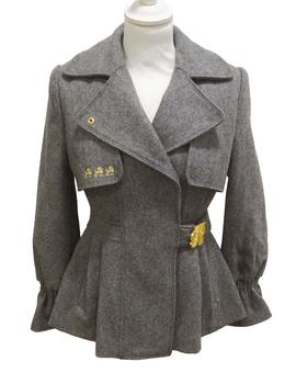 CHAQUETÓN CINTURÓN M.8141 GRIS