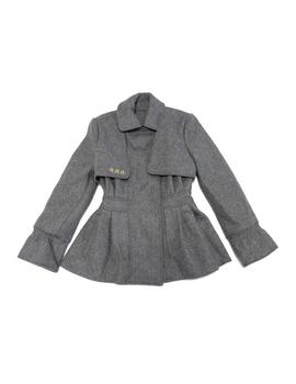 CHAQUETÓN CINTURÓN M.8141 GRIS