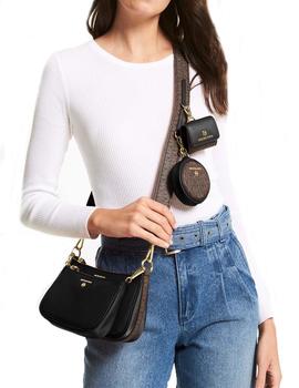 BANDOLERA MICHAEL KORS POUCH XBODY NEGRO