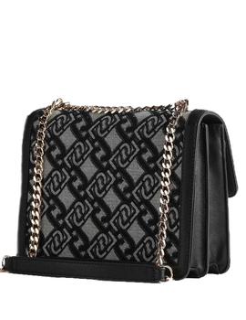 BOLSO LIU.JO JACQUARD CON LOGOTIPOS NEGRO