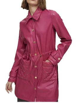 CHAQUETÓN LOLA CASADEMUNT ECOPIEL FUCSIA