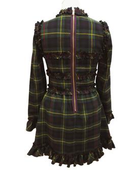 VESTIDO CUADROS M.7649 VERDE
