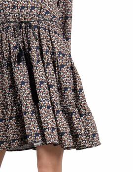 VESTIDO ESTAMPADO FLORES CON VUELO