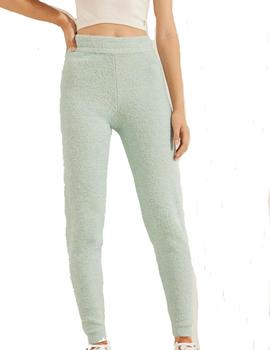 PANTALÓN GUESS EFECTO CHANDAL MENTA CON LÚREX