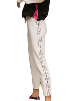 PANTALÓN LOLA CASADEMUNT CHANDAL LOGO VIVO FUCSIA