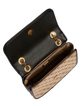 BANDOLERA GUESS AILEEN 4G LOGOTIPO VIVO NEGRO