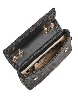 BOLSO GUESS HASSIE TRENZADO NEGRO