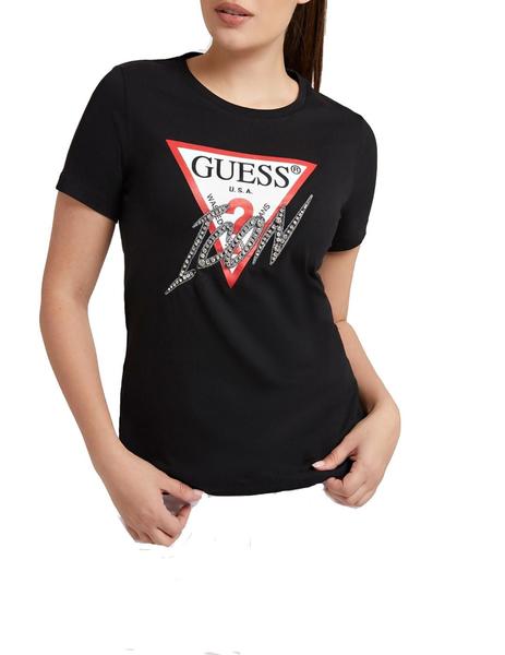 CAMISETA GUESS ICON CON PIEDRAS