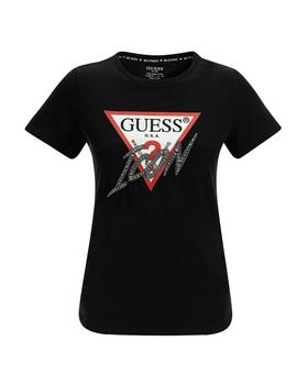 CAMISETA GUESS LOGO ICON CON PIEDRAS