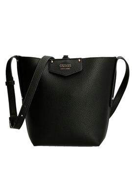 BOLSO GUESS BRENTON  BUCKET NEGRO