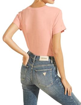 CAMISETA GUESS  1981 ROL LOGO ROSA