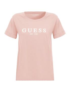 CAMISETA GUESS  1981 ROL LOGO ROSA