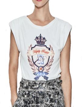 CAMISETA HIGHLY PREPPY ESCUDO HOMBRERAS BLANCA