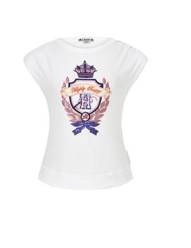 CAMISETA HIGHLY PREPPY ESCUDO HOMBRERAS BLANCA