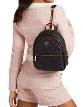 MOCHILA GUESS CESSILY PESPUNTEADA NEGRA